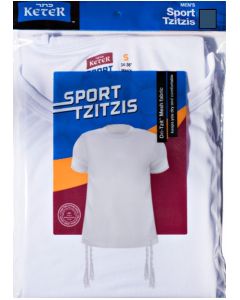 Sports Tzitzis Kids Large White
