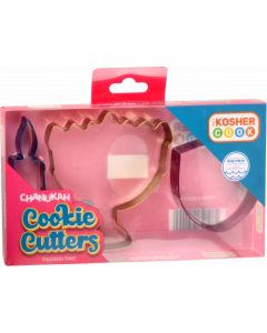  Colored Cookie Cutters - Chanukah SET 3pc 05129