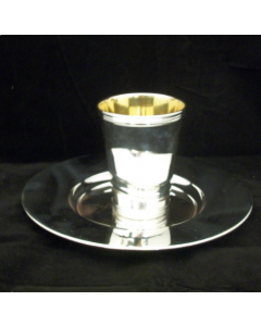 Silver Kiddush Cup with Tray 