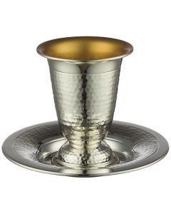 Elegant Kiddush Cup with Stem and Saucer UK48423