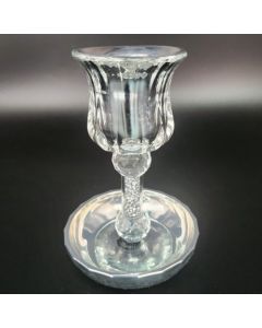 Crystal Kiddush Cup With Sliver Crystal 5064